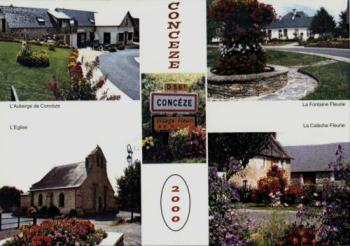 Validez pour agrandissement de la carte postale de la Commune de Conc�ze en Corr�ze.